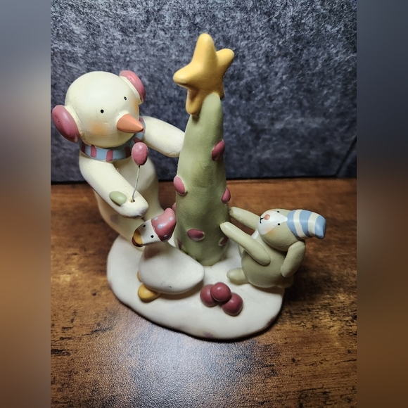Bonnie Lynn/ Russ Peace In The Meadow Snowman Bunny Dog Christmas Tree Duck - Picture 1 of 7